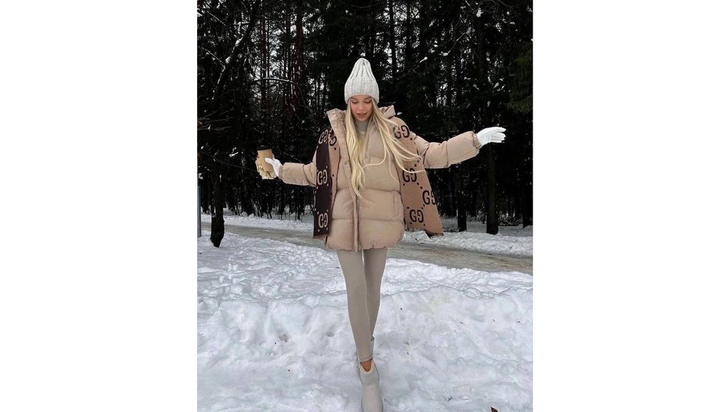 Бежева зимня куртка Україна UMButik